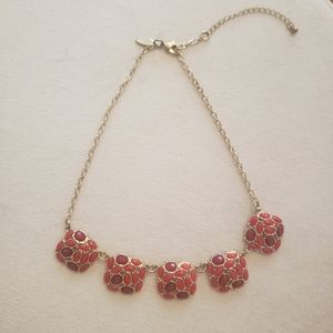 Red Gold tone Necklace